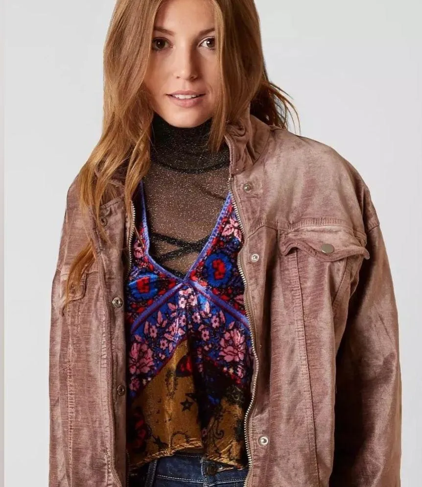 Free people Velvet Trucker Jacket - Image 2