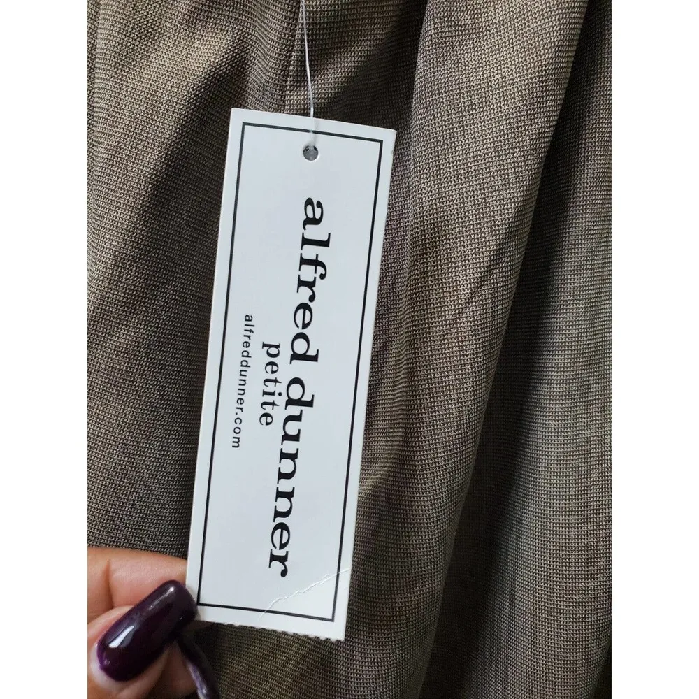 Alfred Dunner Women's Gray Polyester Mid Rise Wide Legs Comfort Waist Pants 14P - Image 9