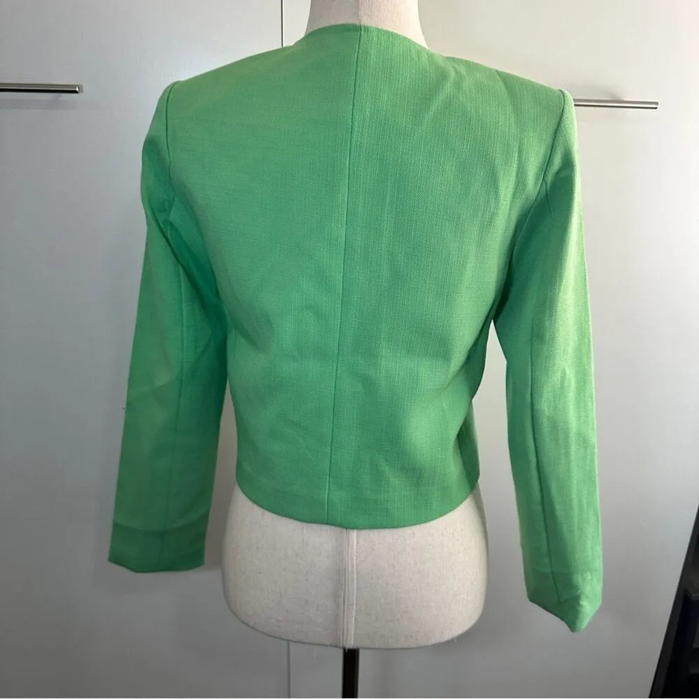 Love Bonito Size 4 Mojito Green Tullie Cropped Suit Jacket Preppy Heritage Chic - Image 5