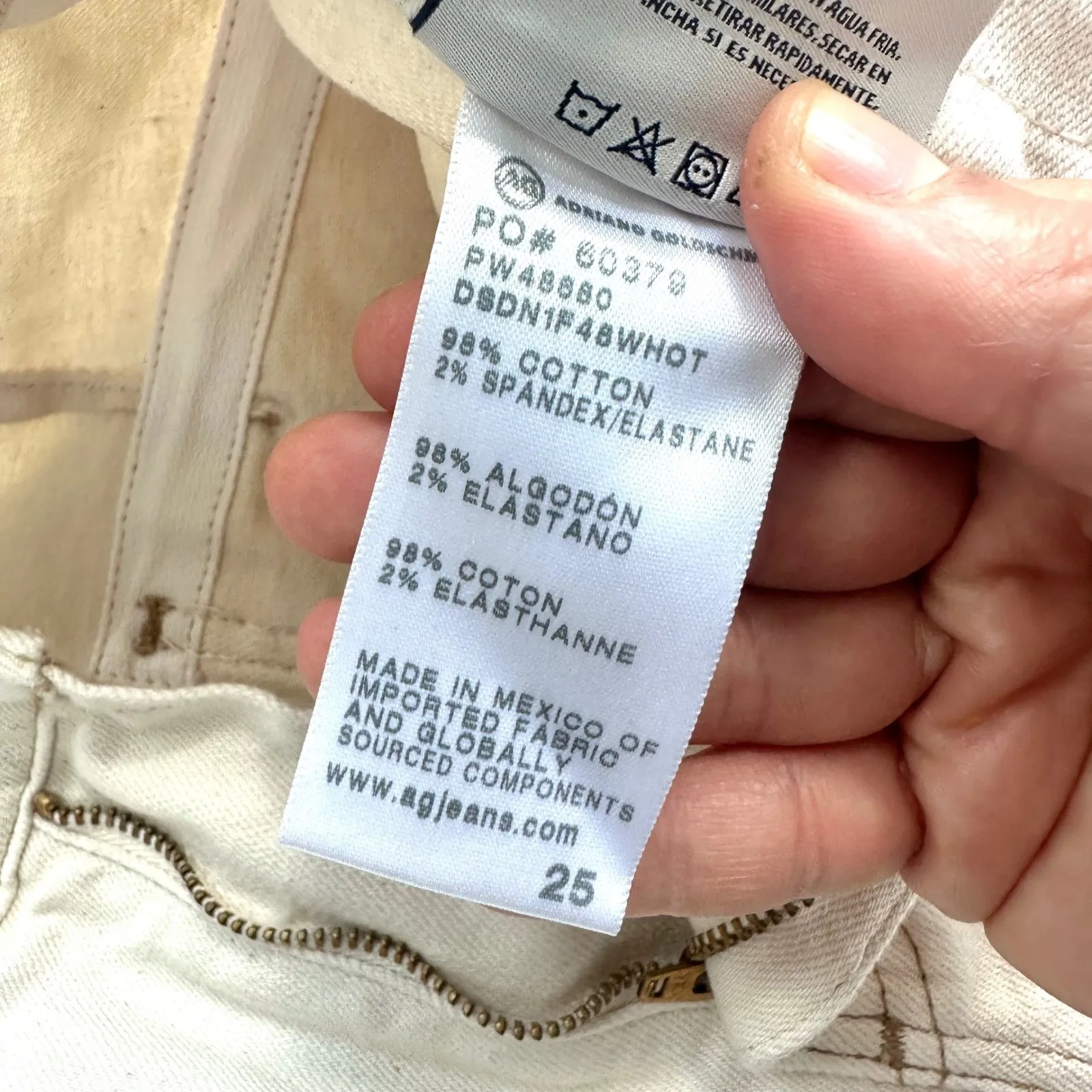 AG Adriano Goldschmied‎ Lila Mid Rise Utility Straight Jeans Size 25 Japanese - Image 3