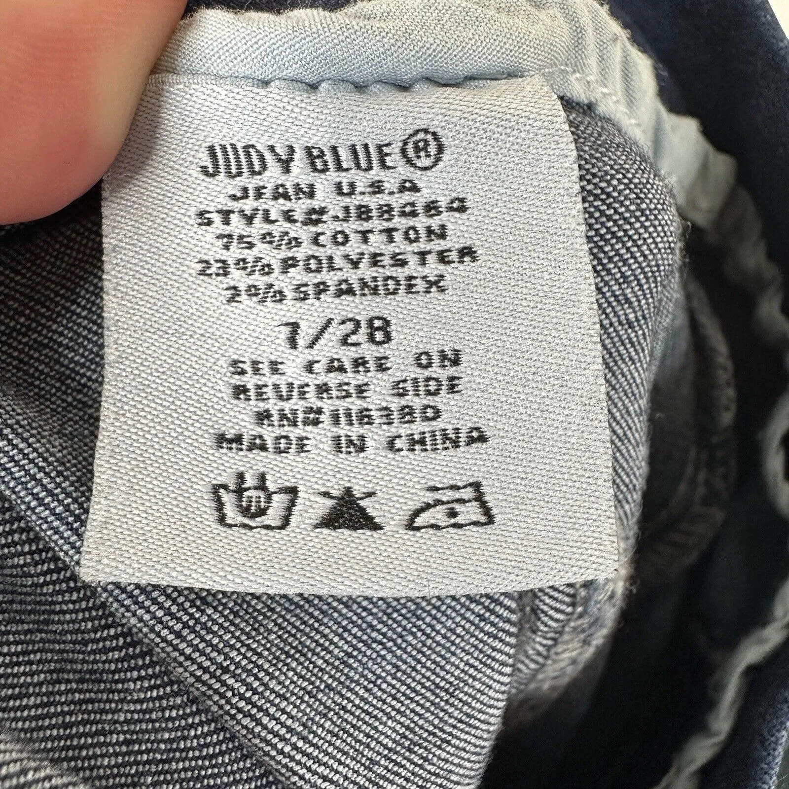 Judy Blue Jeans Womens 7/28 Super Flare Fit Dark Wash Blue Stretch JB8464 - Image 19