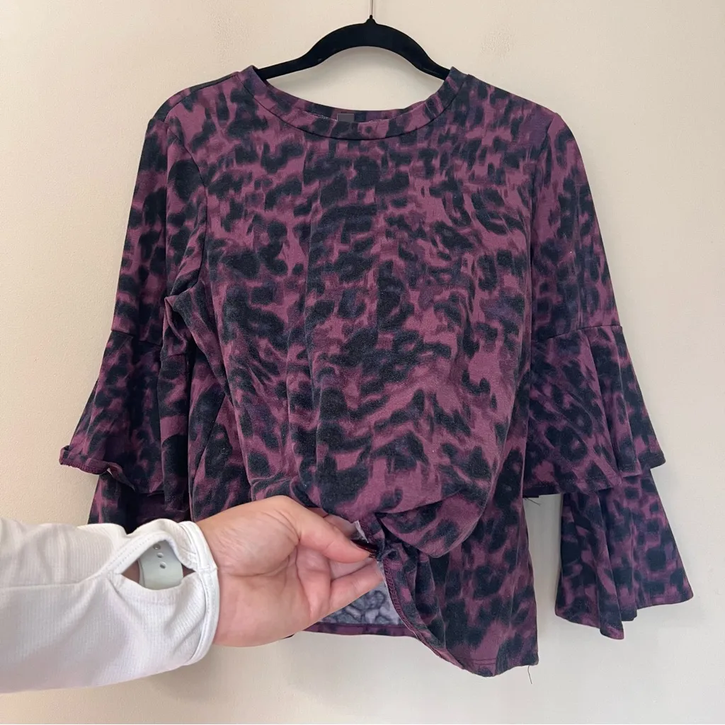 Bold Elements  Purple Leopard Top - Image 4