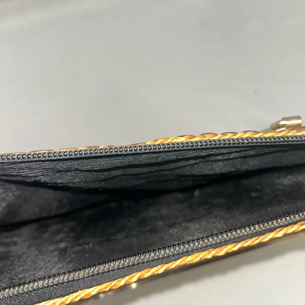 Vintage Rattan Yellow Vintage Handbag Purse Tote - Image 3