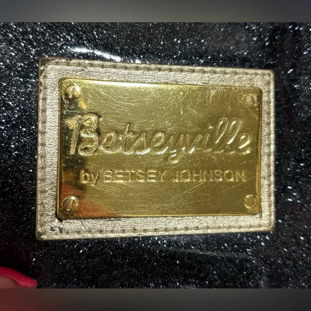 Betseyville by Betsey Johnson Black Sparkly Bag/Purse - Image 5