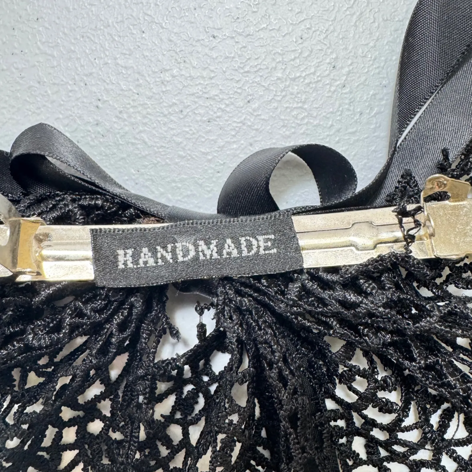 Handmade Bunny Rabbit Plush Hair Accessories Scrunchies Bows Clips Girls Women Black - Image 8