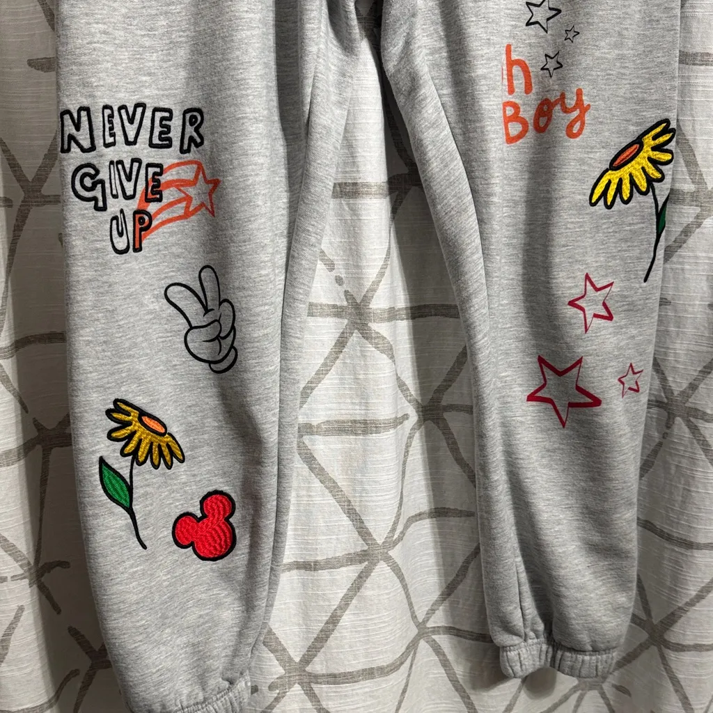 Mickey Mouse Embroidered Joggers With Pockets - Image 3