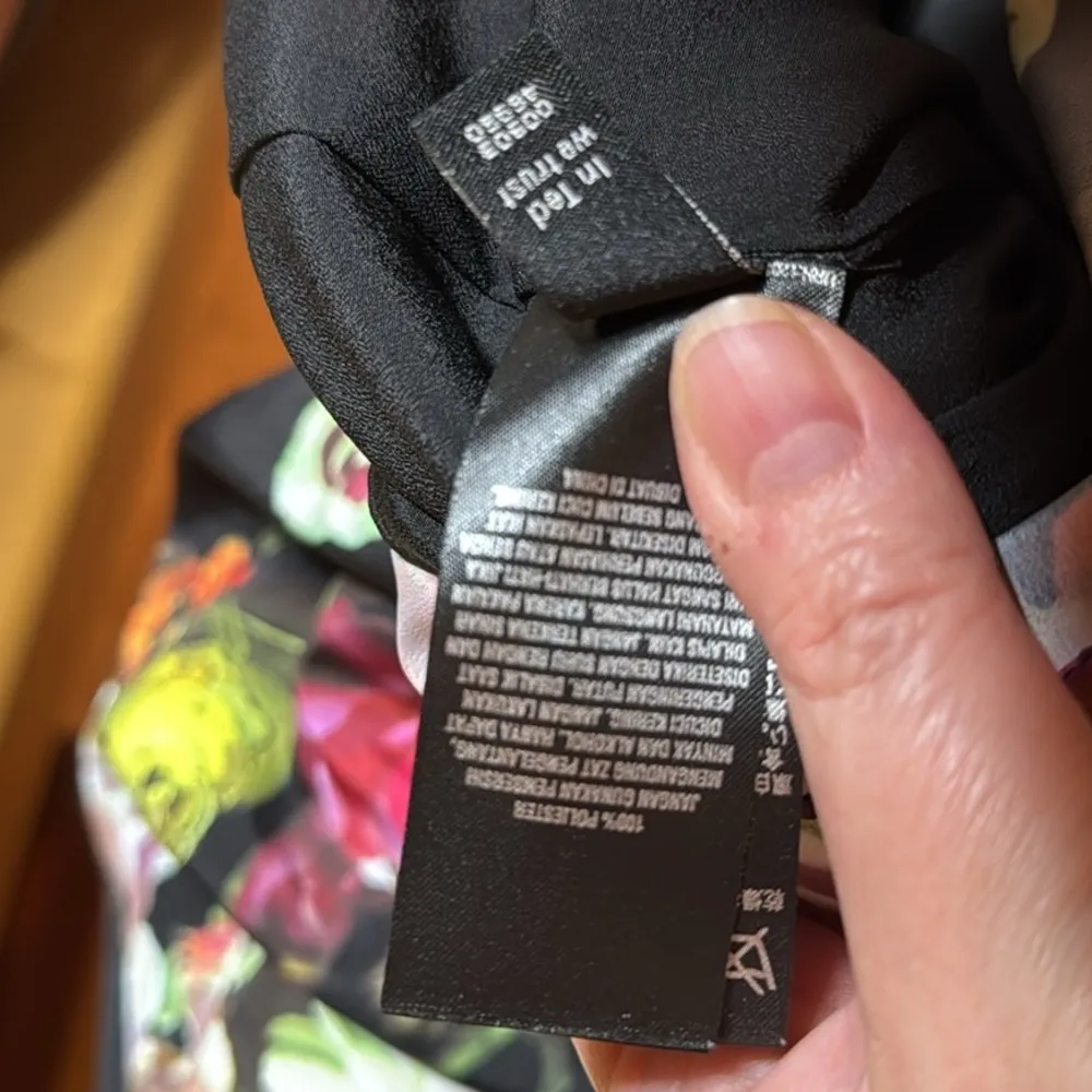 Ted Baker Robyne Oil Painting Floral Cowl Neck Midi Dress Size 1 / US 4 - Image 12