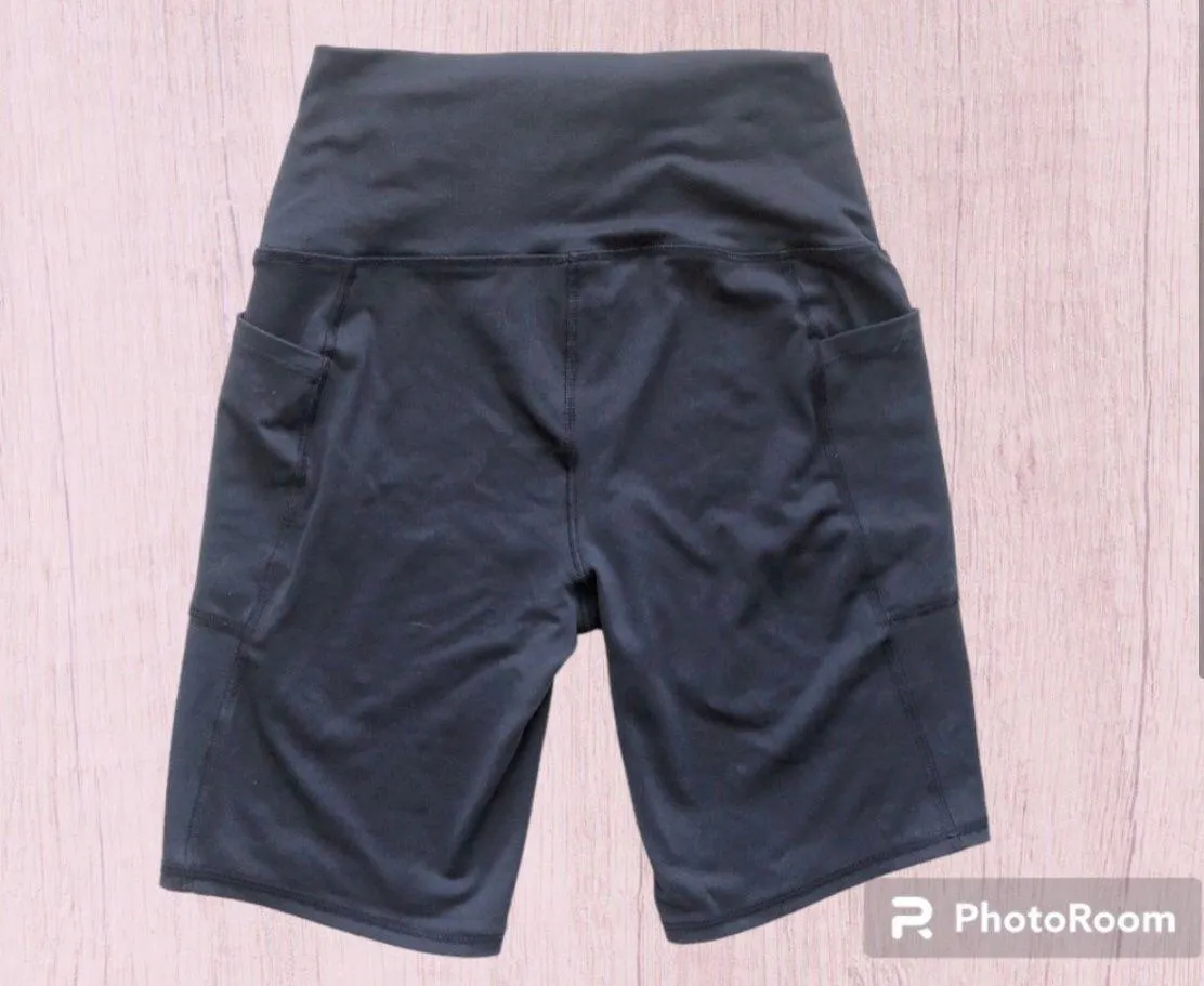Biker Shorts With Pockets Blue - Image 2