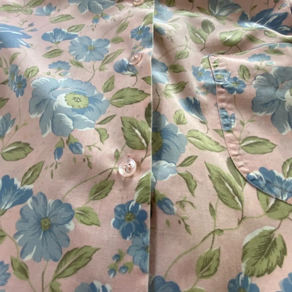 Hasting & Smith Vintage Button Up Shirt Dusty Pink Floral Short Sleeve Size 14 - Image 10