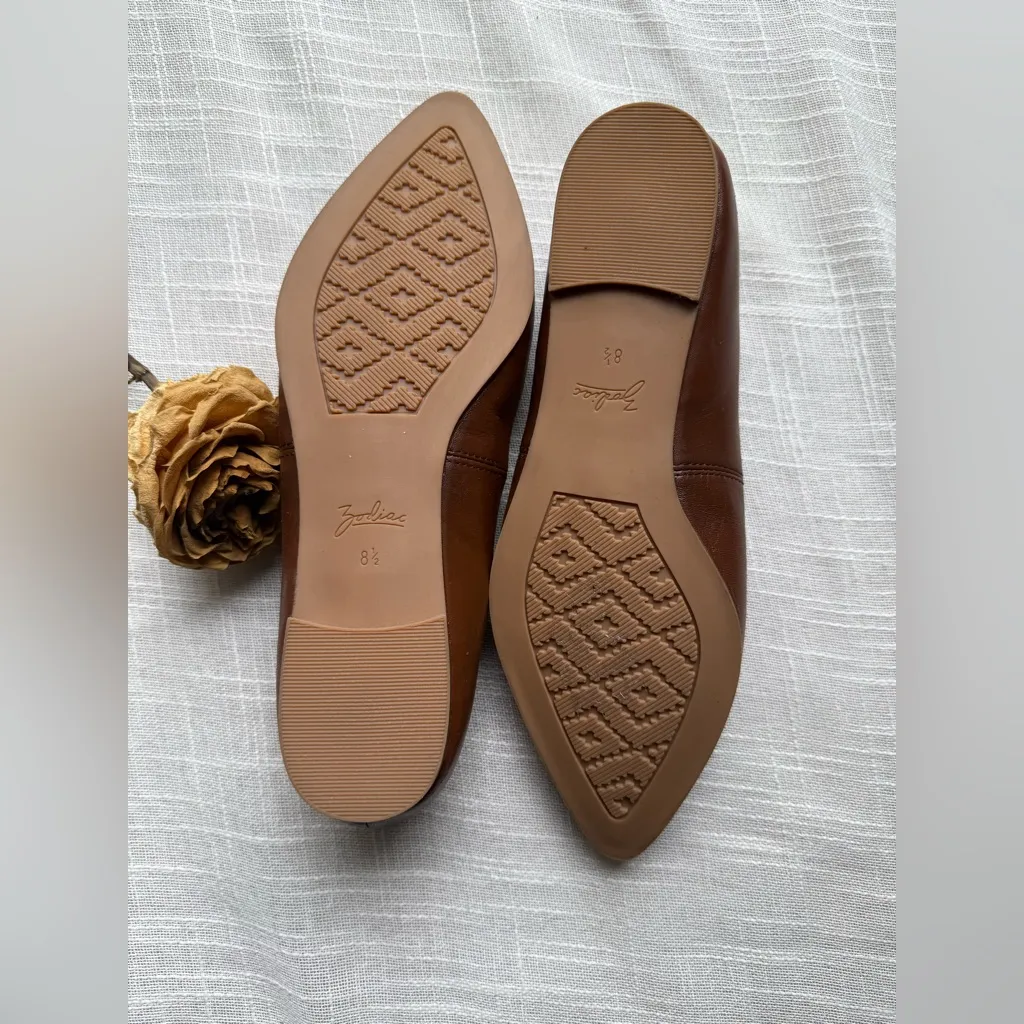 Zodiac Hill Snake Embossed Pointed Toe Flat - Image 7