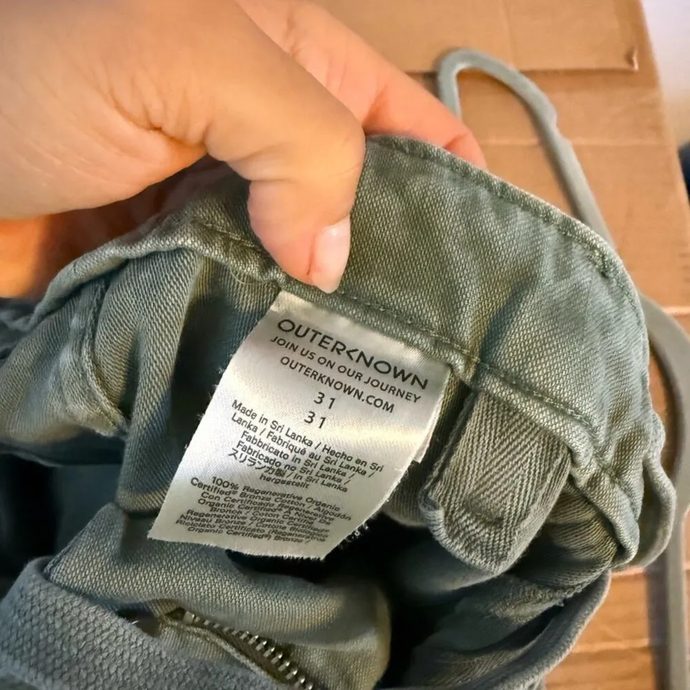 Outerknown Olive Green Westbound Utility Pants Women's Size 31 - Image 4