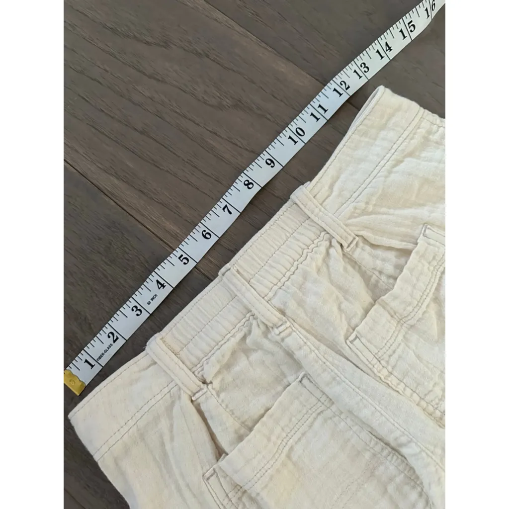 Women's Old Navy Beige Ankle & Cropped Linen Gauze Pants Size 0 - Image 10
