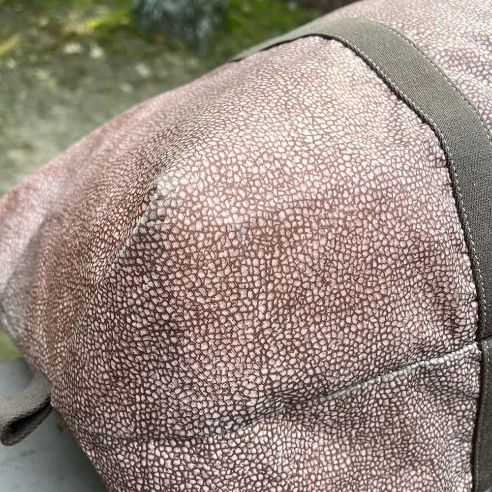 Borbonese Quail Patterned Travel‎ Bag EUC Brown - Image 9