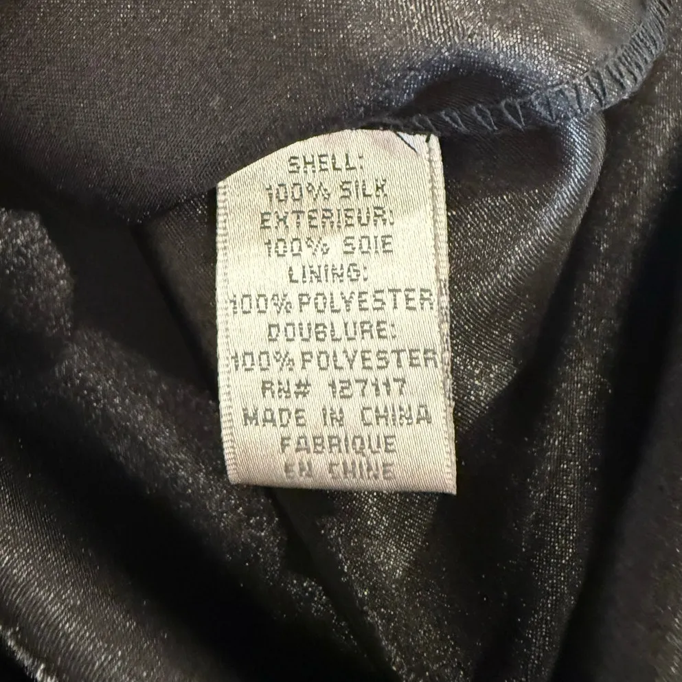 Badgley Mischka One Shoulder Asymmetrical Beaded Mini Dress Black Women Size 10 - Image 6