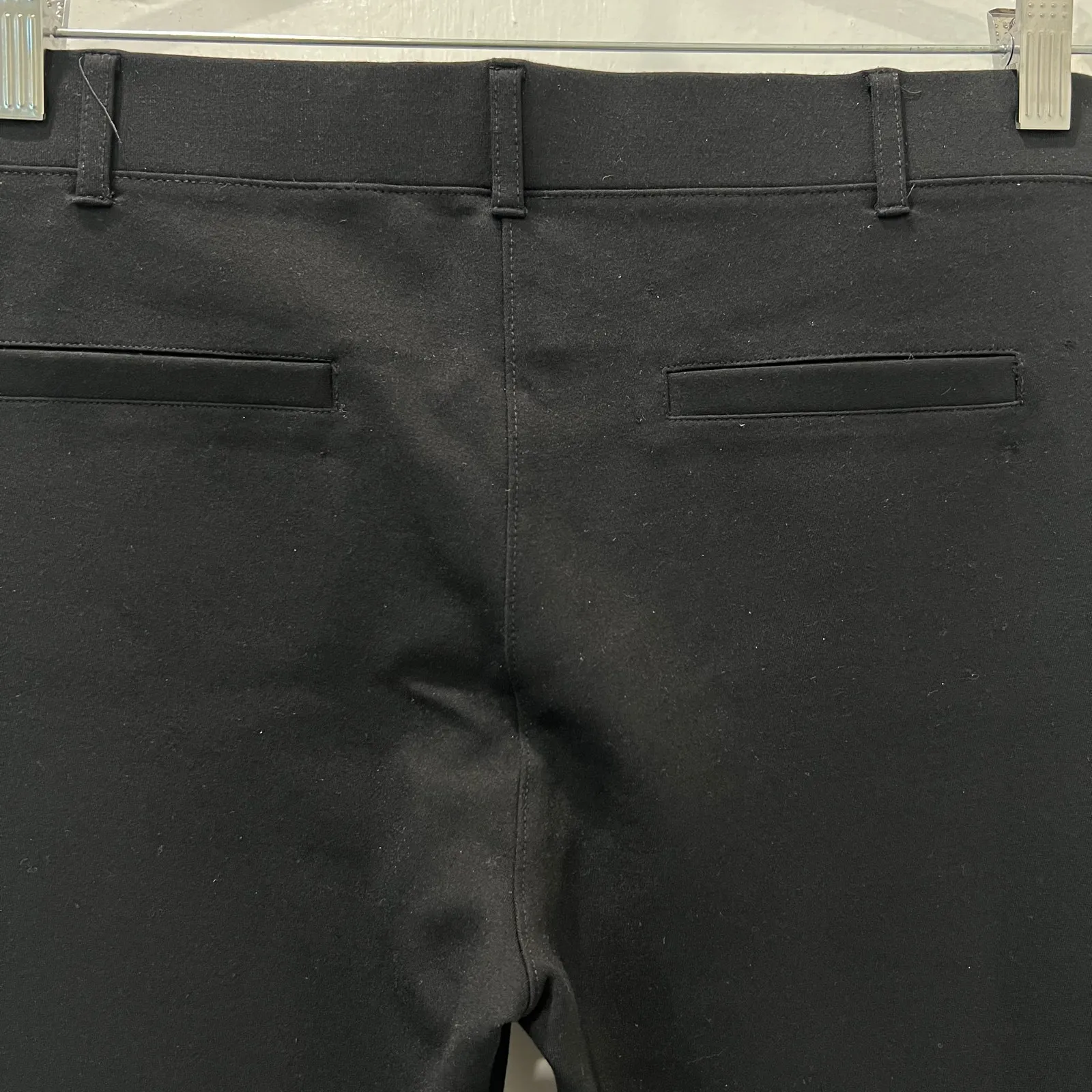 Betabrand Womens Black Straight Leg Pants Stretch Size Medium Ankle Length - Image 7