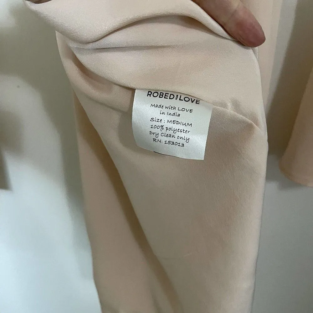 Robed with Love Pink HILDY ROBE bridesmaid bridal shower tie waist robe Medium - Image 8