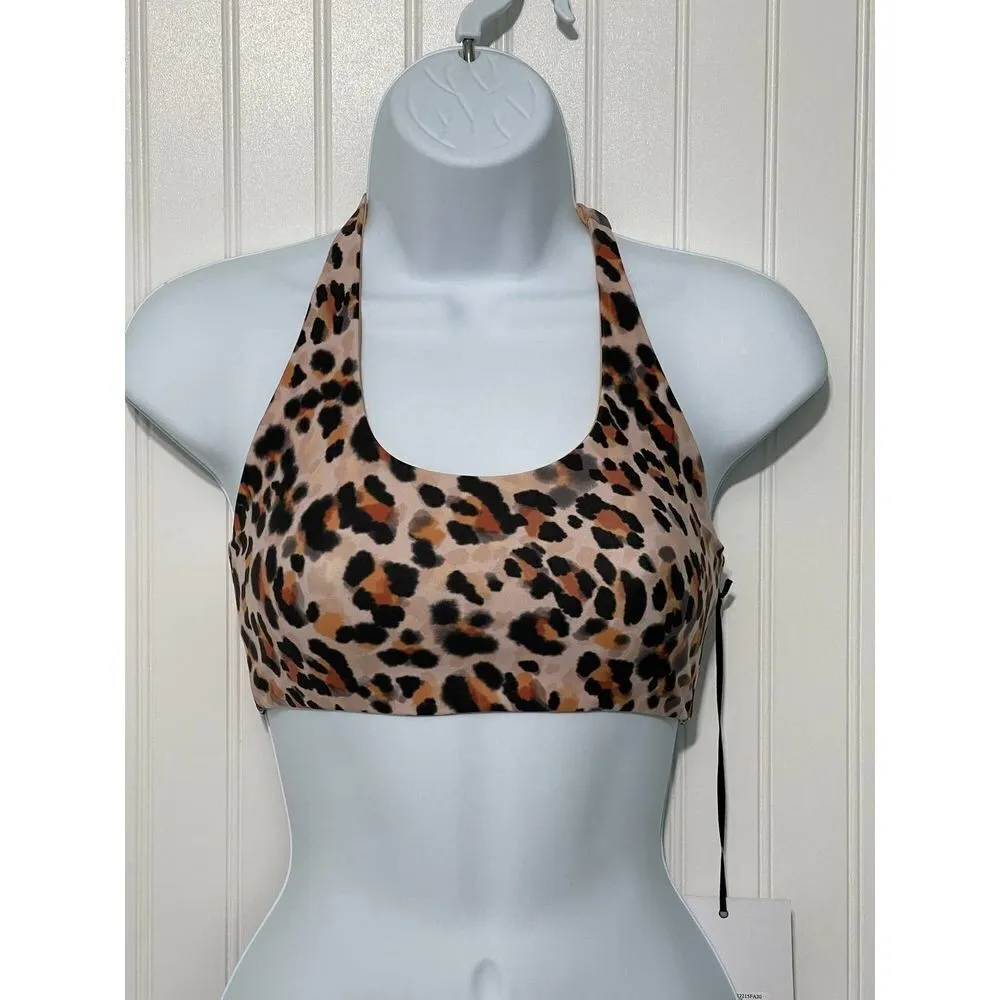 Beach Riot Women's Rocky‎ Top Racerback Watercolor Leopard XS Cream Extra Small - Image 2