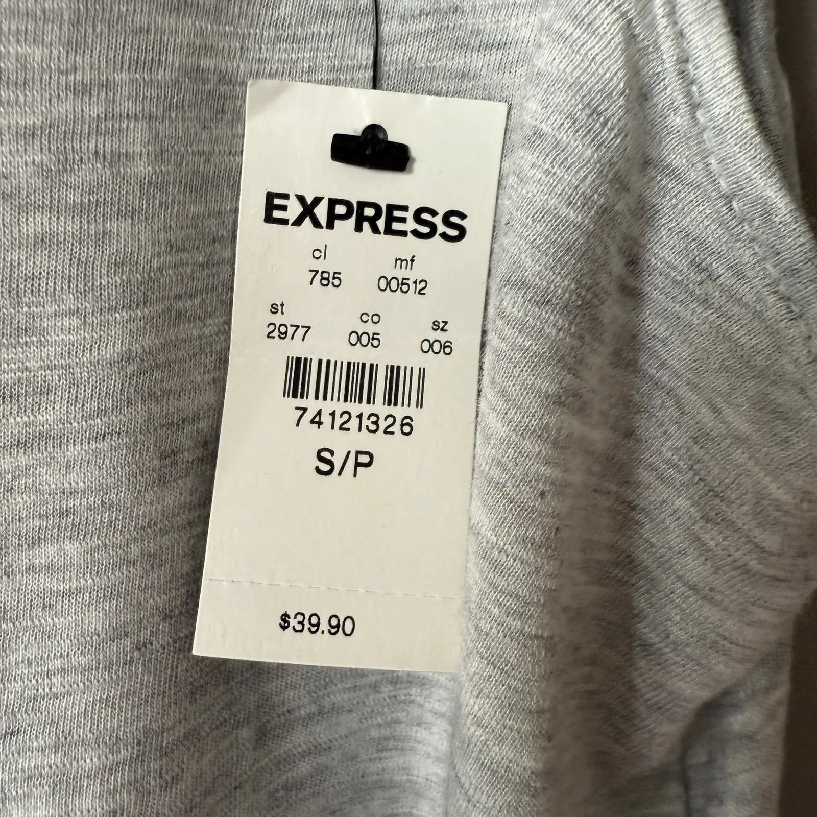 EXPRESS sz S Gray Heathered Asymmetrical Camisole Dress Fairy Boho - Image 4