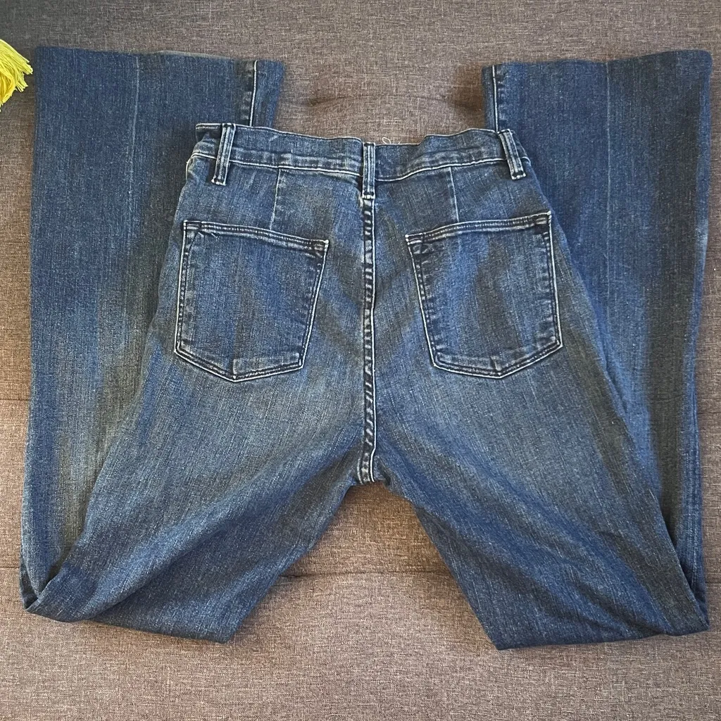 Frame Denim Women's Dark Blue Flare Jeans - Image 6