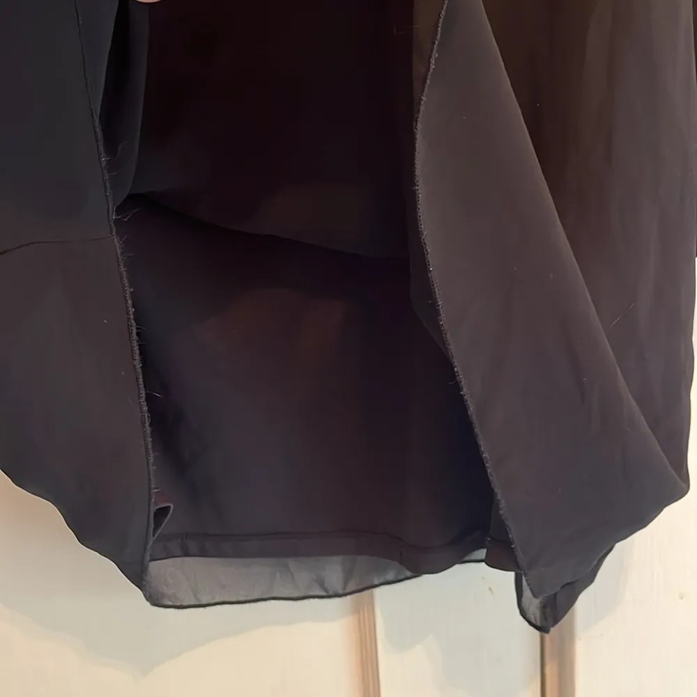 Iz Byer  | Black Mini Dress Sheer Peek-A-Boo Long Sleeves Size XL Fully Lined - Image 4