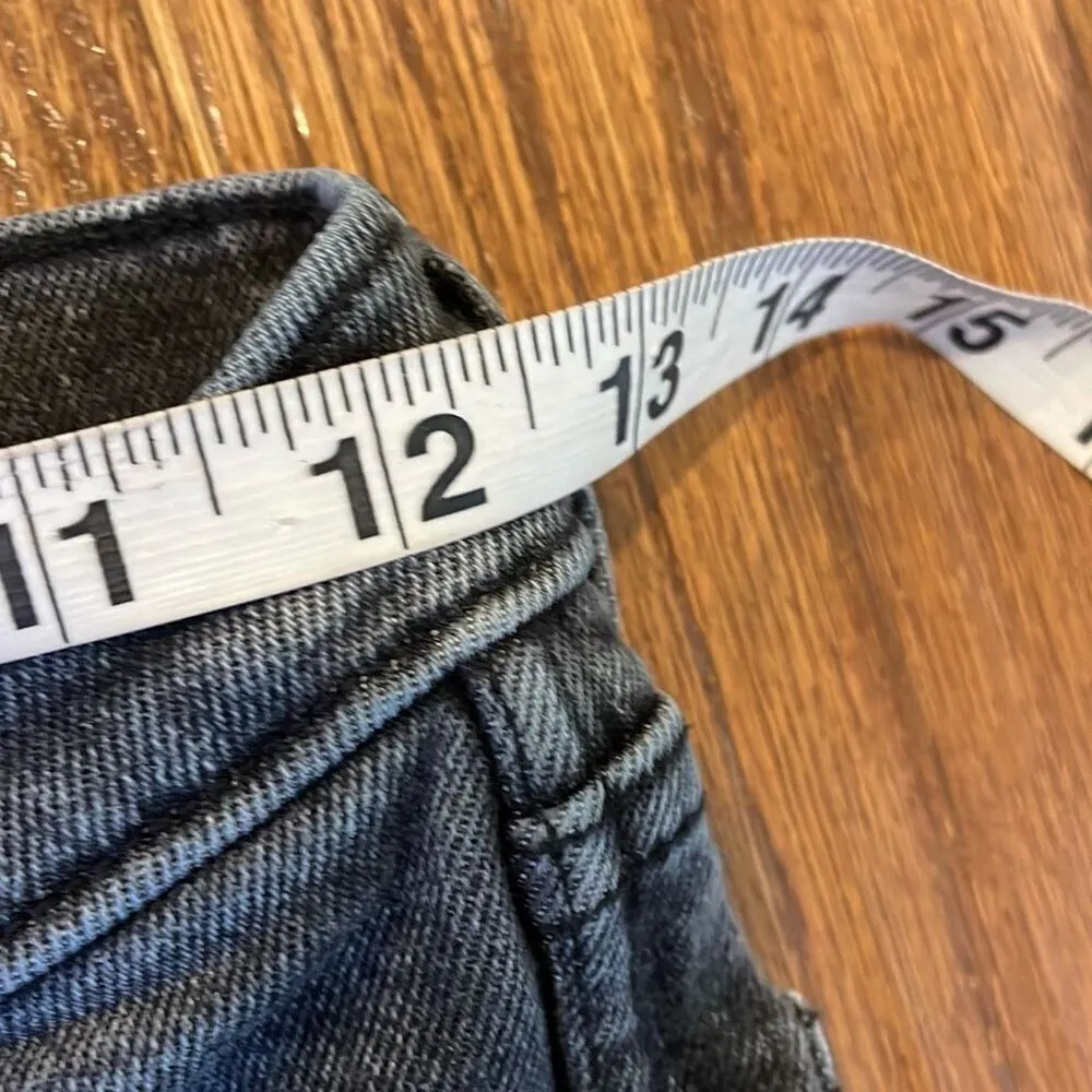 Gap high rise slim straight raw hem jeans 26 grey wash - Image 6