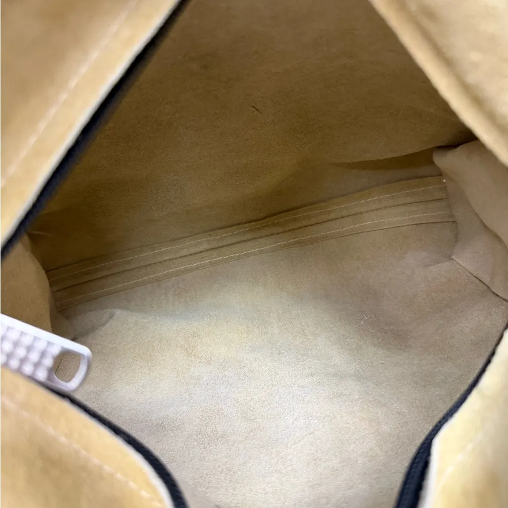 Vintage Handmade Yellow Suede Fringe Crossbody Bag Boho Festival Western - Image 9