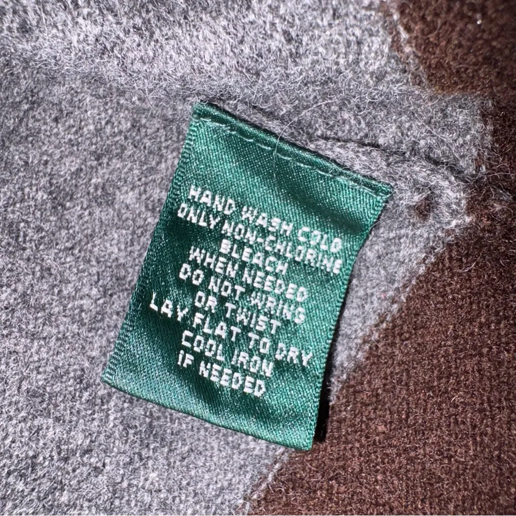 Lauren Ralph Lauren wool cashmere Open Front Cardigan With Scarf size P/M - Image 8