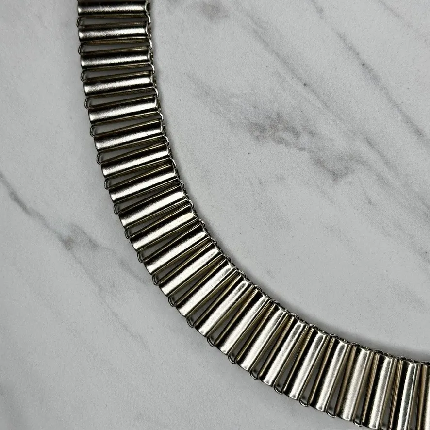 Silver Tone Chunky Bar Chain Link Purse Handbag Replacement Strap ✨ - Image 5