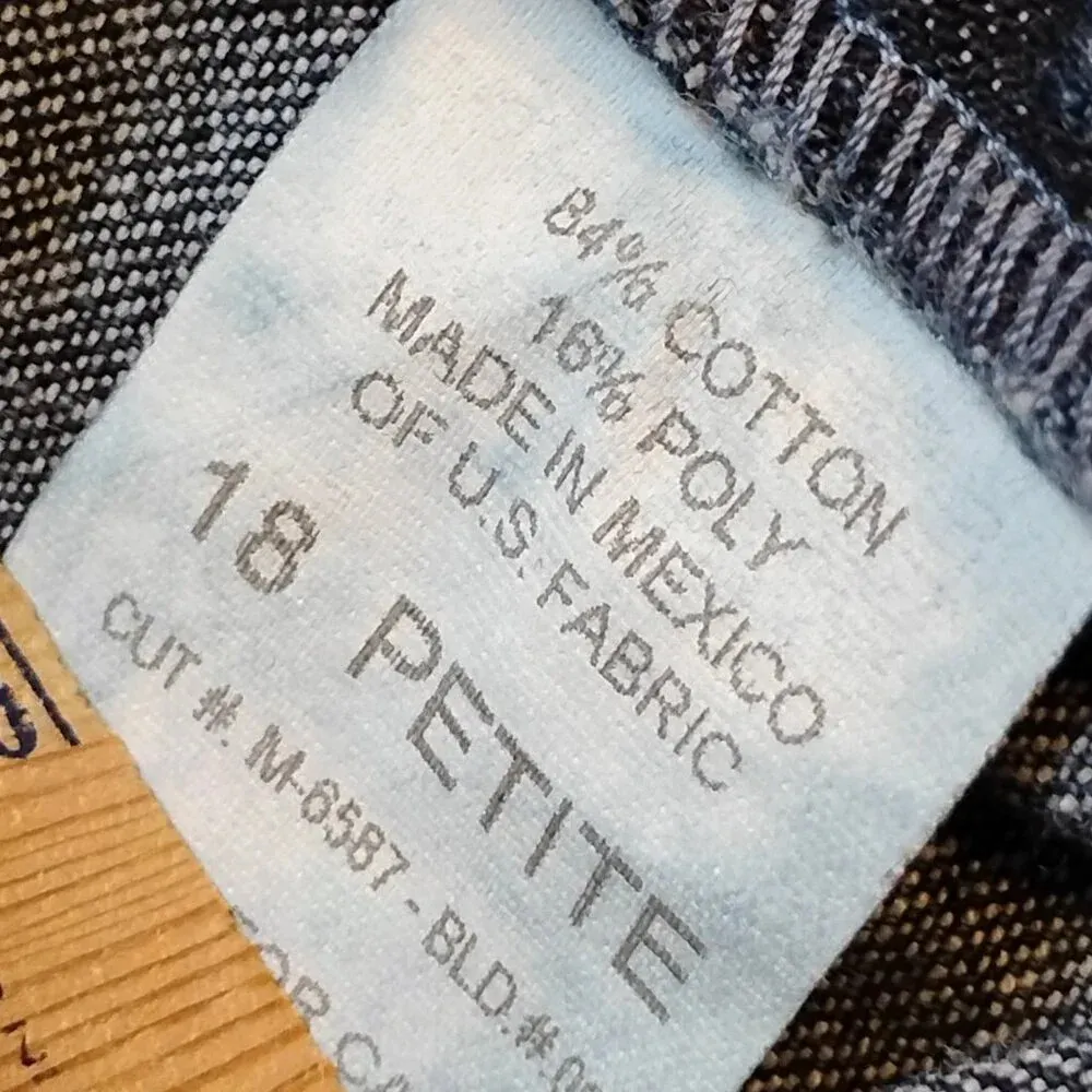 Venezia Dark Wash Straight Jeans, 18W Blue Size 18P - Image 8