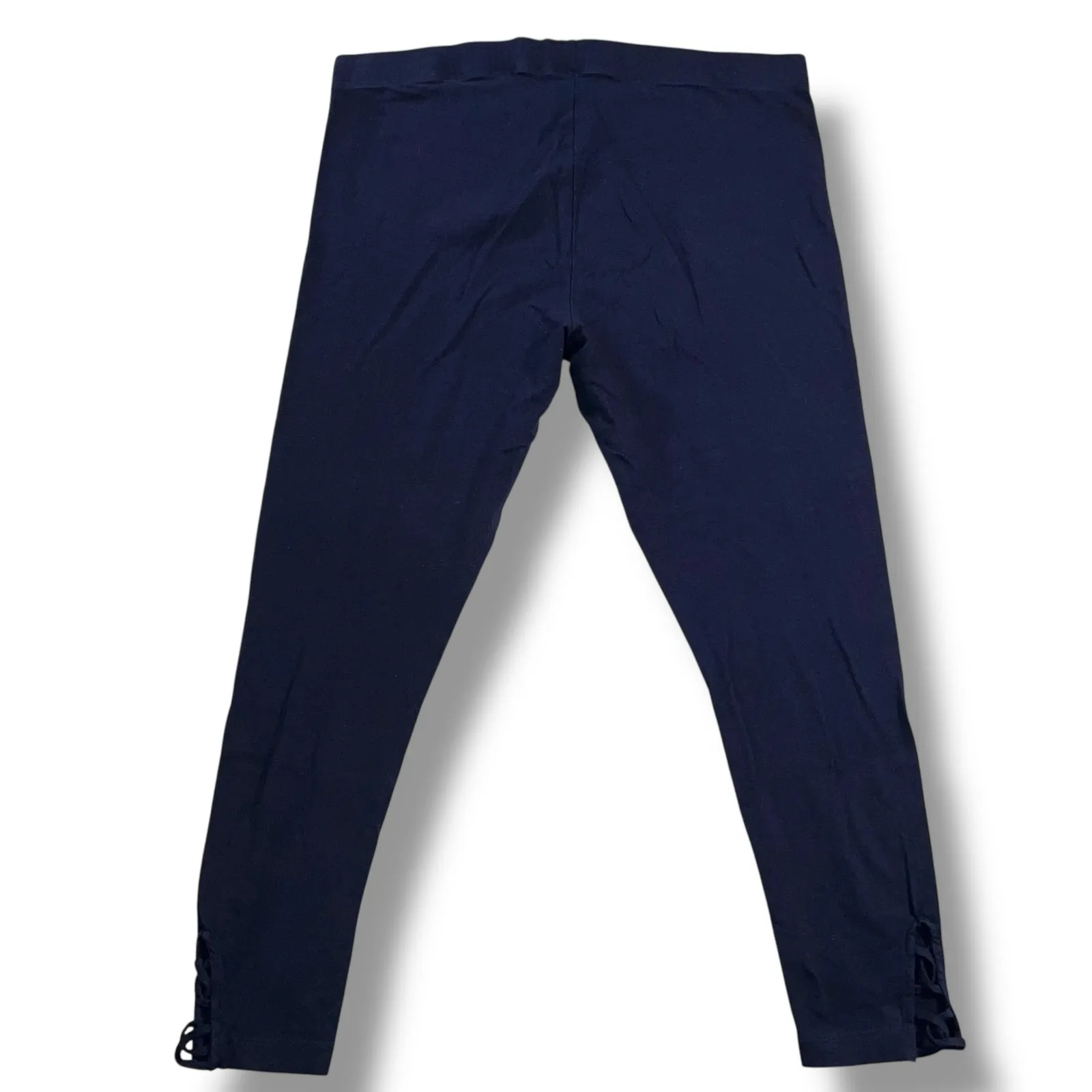 Old Navy Womens Leggings High Rise Ankle Length Strappy Ankle Navy Blue 2X - Image 4