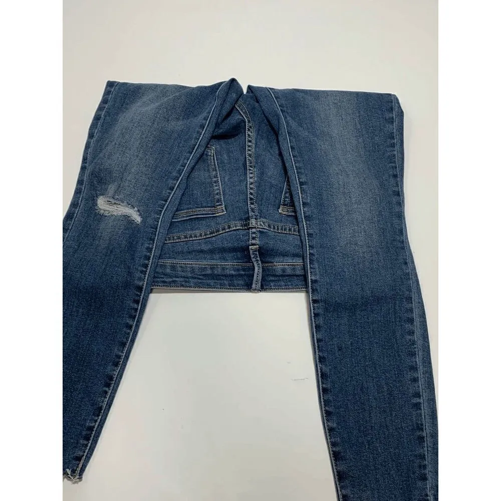 Sam Edelman Women's Jeans Skinny Ankle Ripped Raw Hem Blue Medium Wash Size 2/26 - Image 5