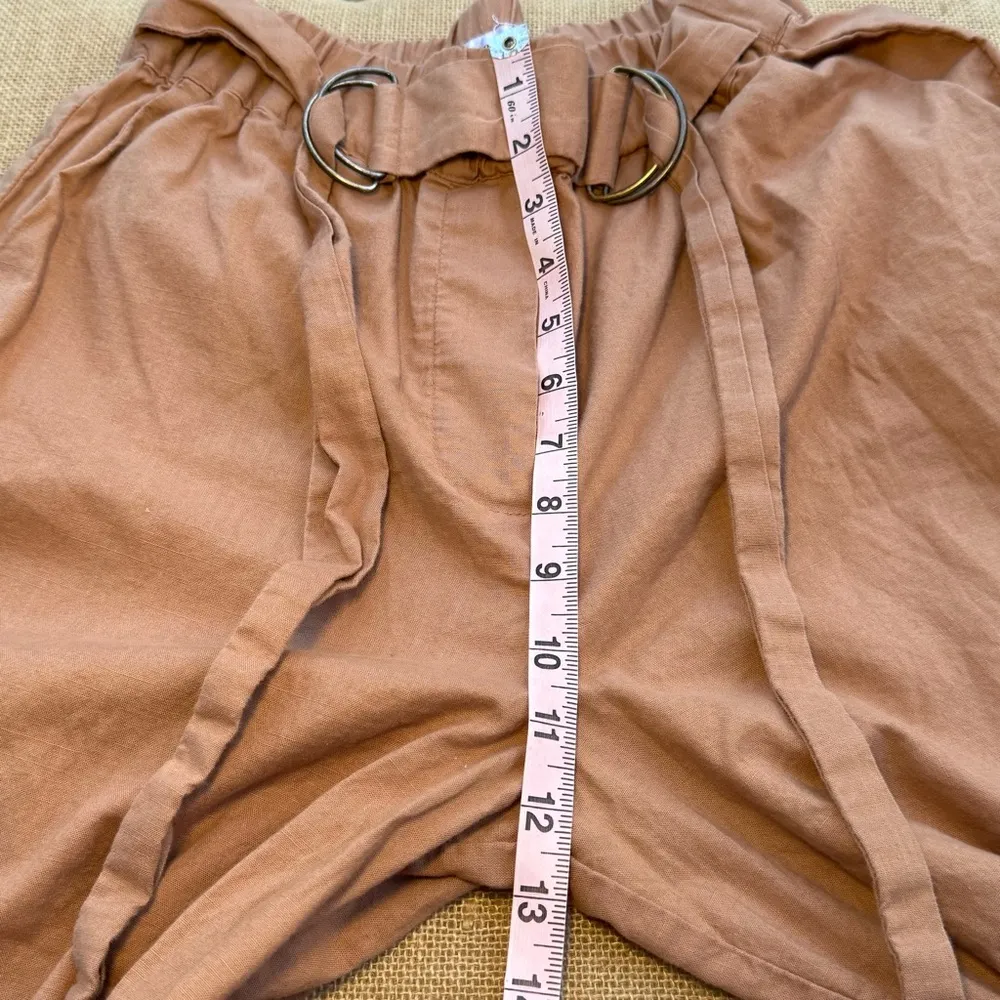 The Drop Women's High Waisted Cropped Wide Leg Pant by Paola Alberdi Pants XS Tan - Image 7