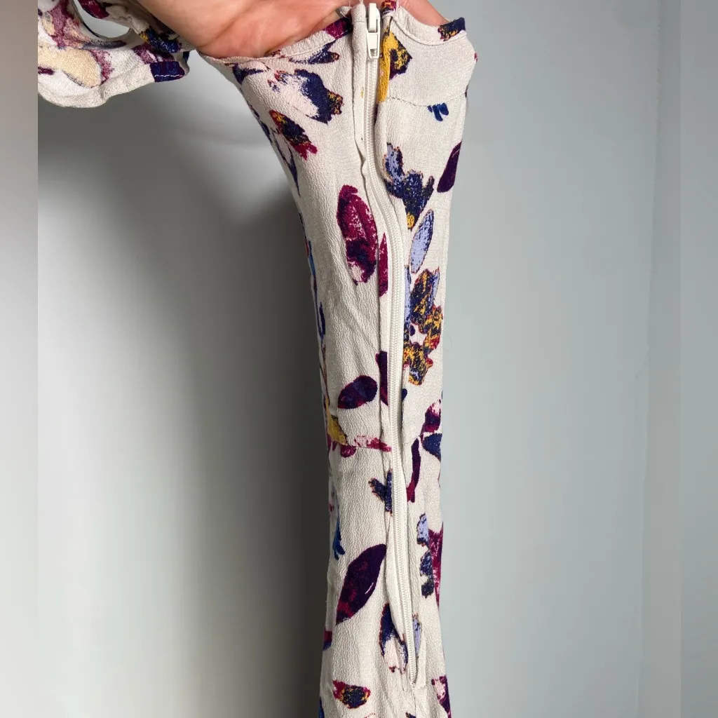 Butterfly Floral Wrap Maxi Dress Cutout Cold Shoulder Fairy Cottagecore Coquette - Image 6