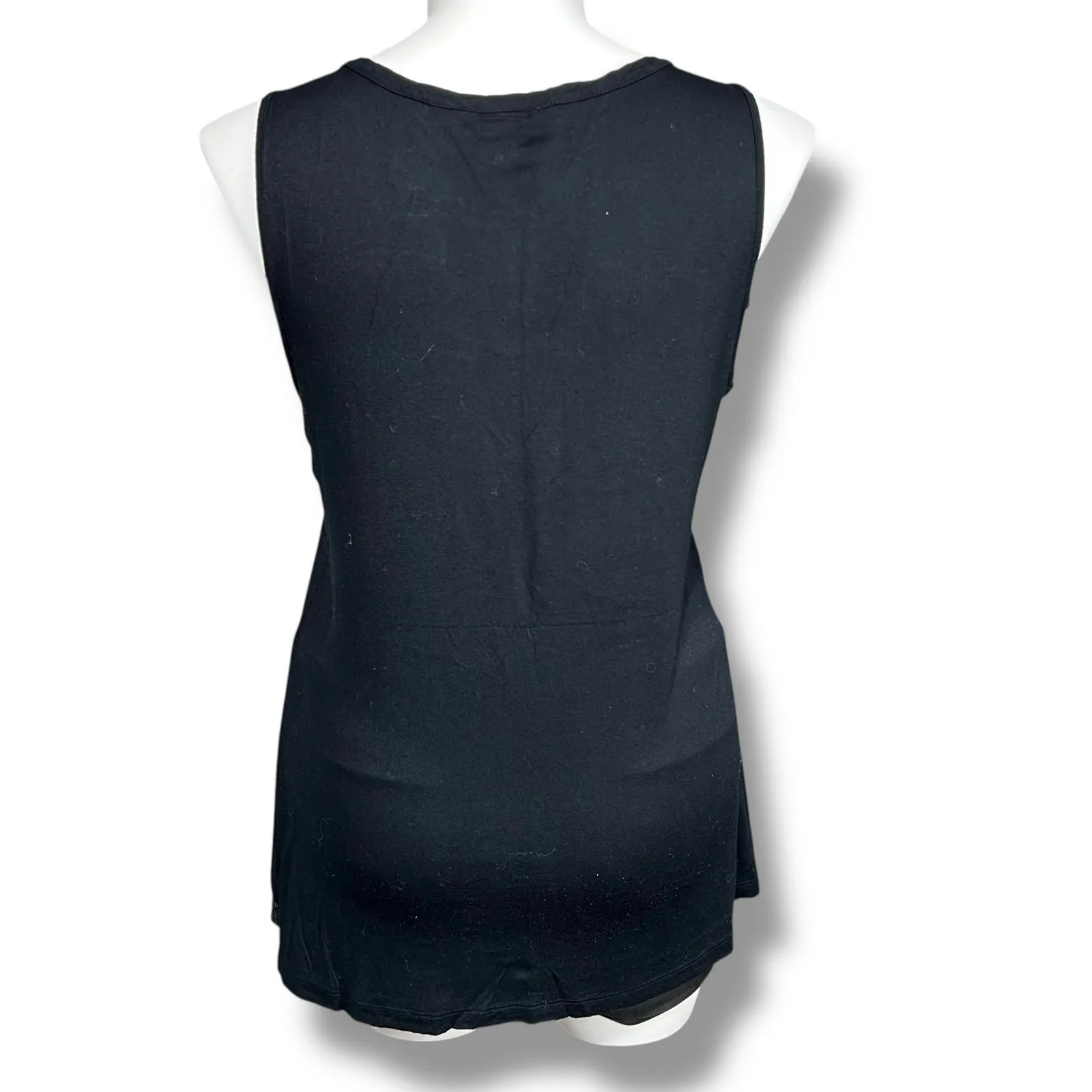 Y2K Christopher & Banks Womens Tank Top Shirt Pullover Scoop Neck Sequin XL - Image 3