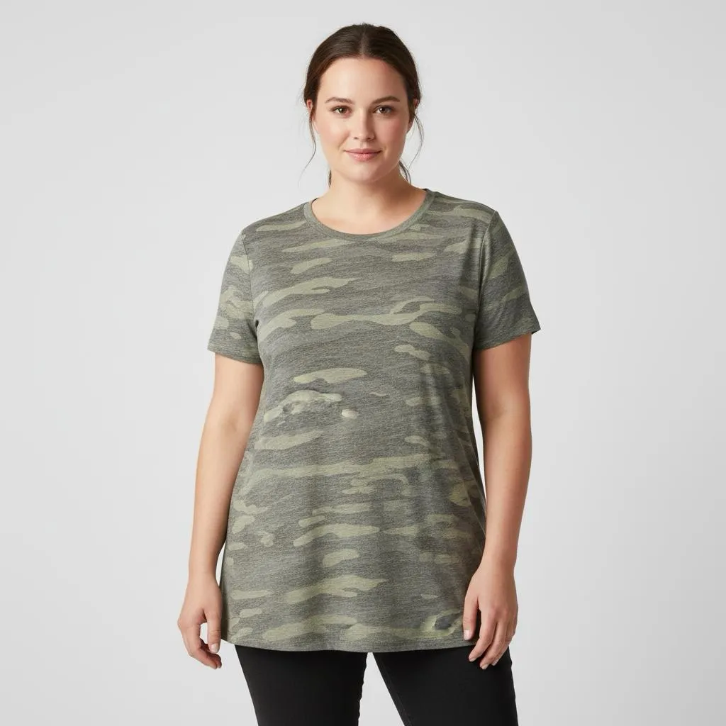 Torrid Army Fatigue Camo Crew Neck Short Sleeve Tee Plus Size - Image 2