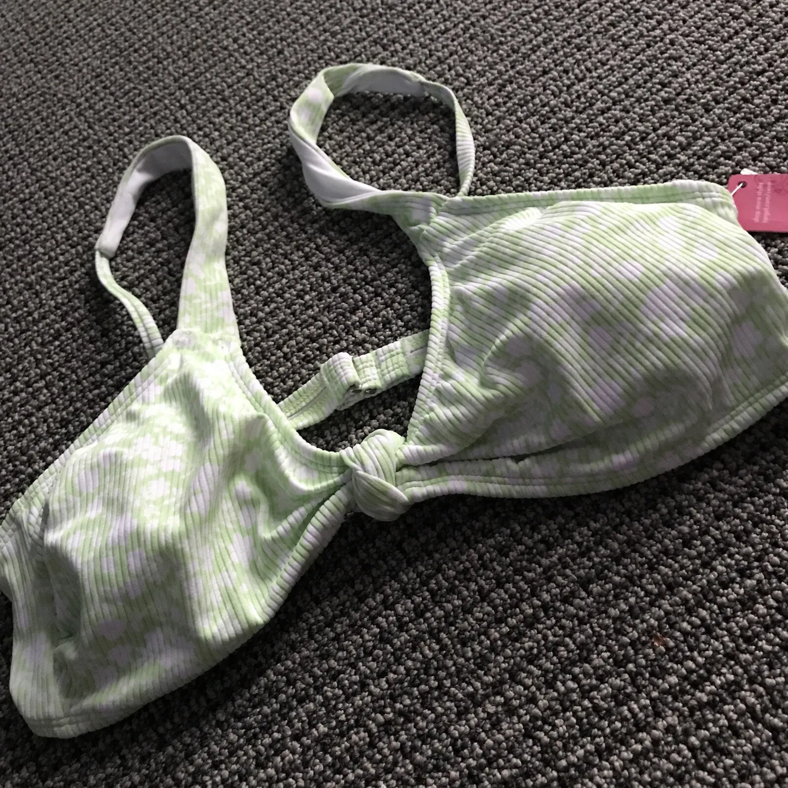 Xhilaration Junior's Sz. XL 12-14 Ribbed Knot Front Bralette Bikini Swim Top New - Image 2