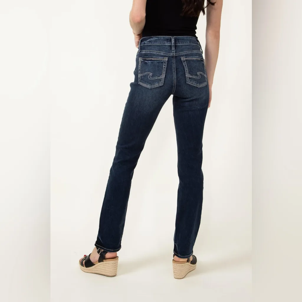 Silver Avery High Rise Straight Leg Jeans - Image 2