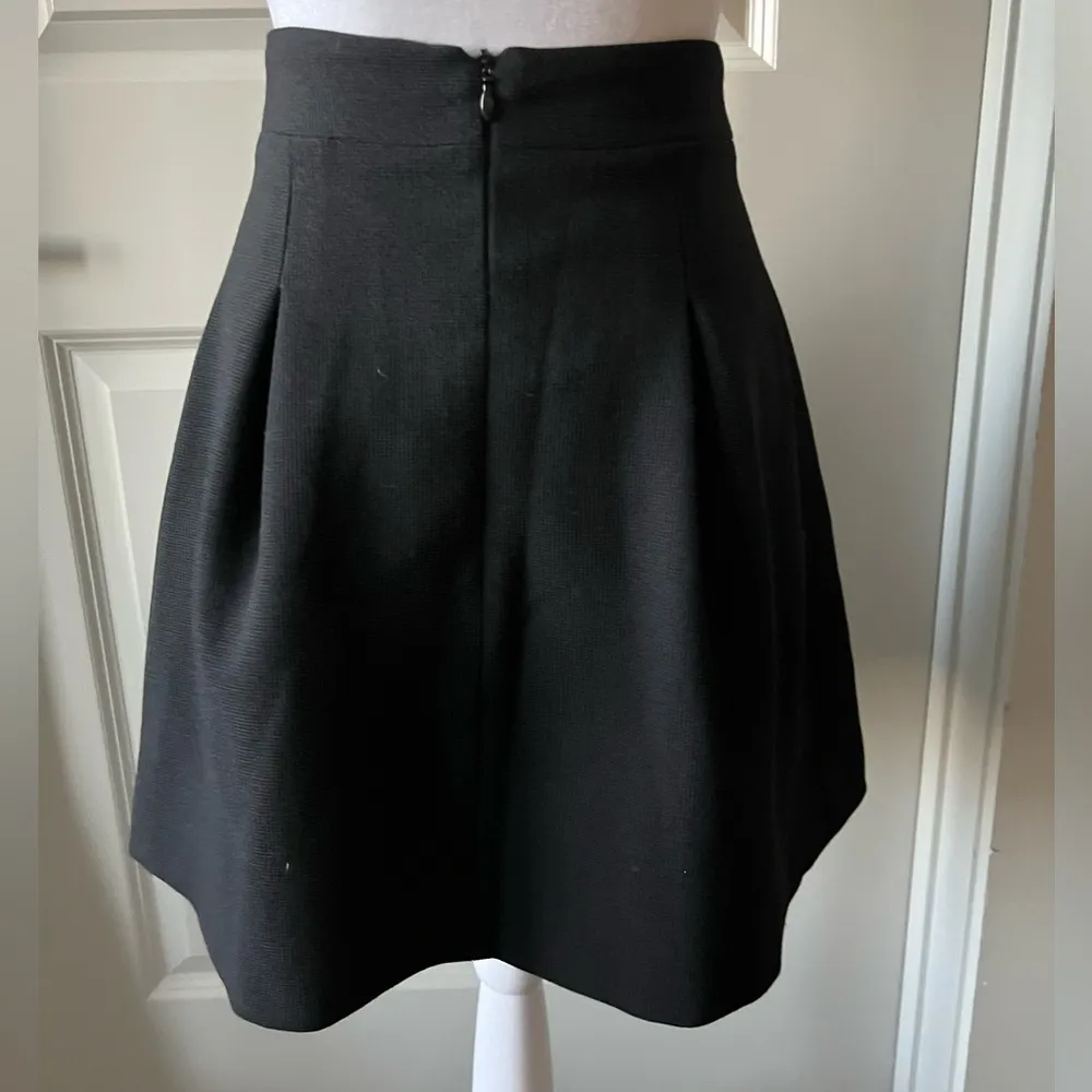 ba&sh Black Pleated A-line Mini wool blend Skirt - Image 7