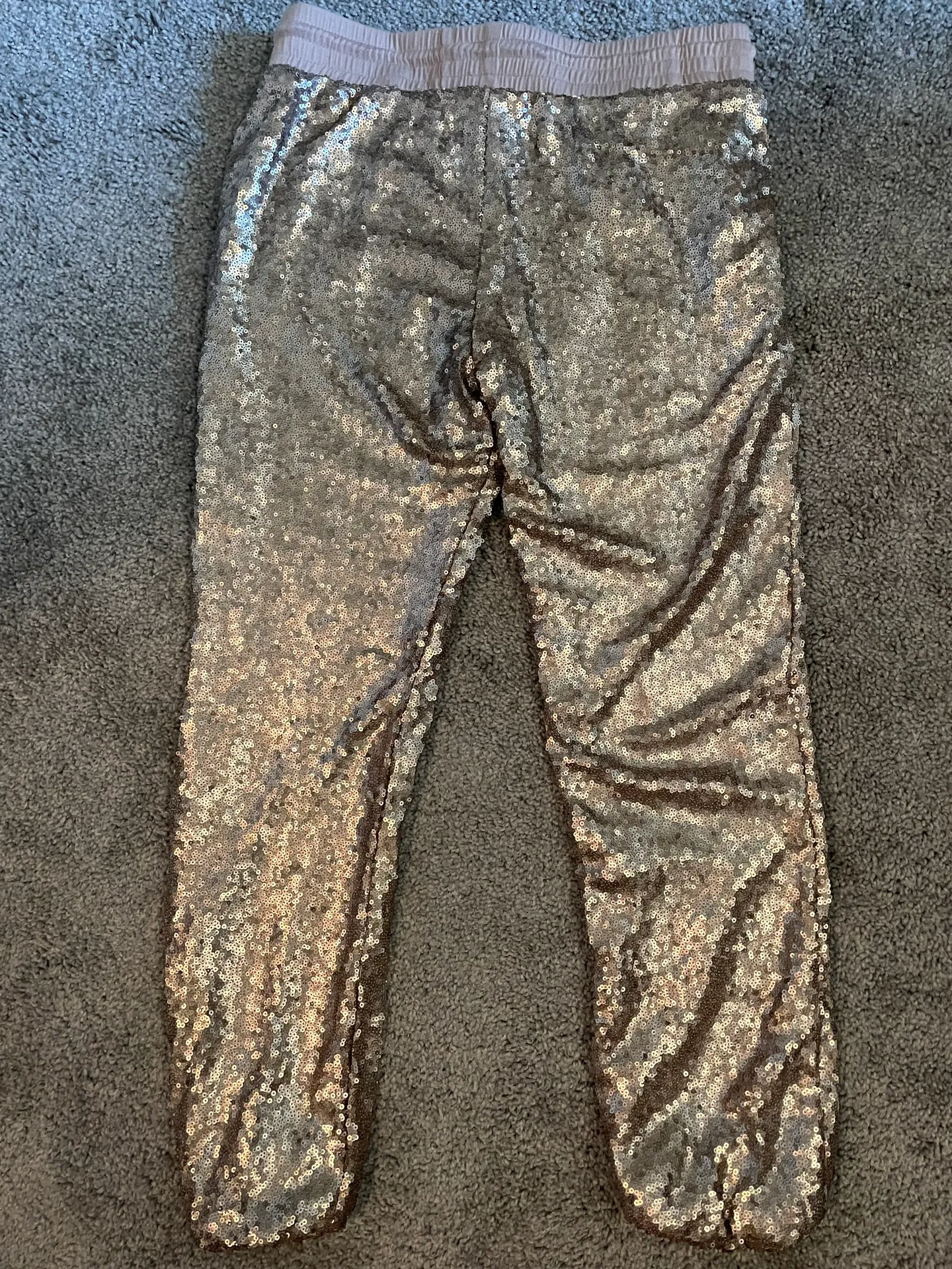 Gold Sequin Joggers - Image 2