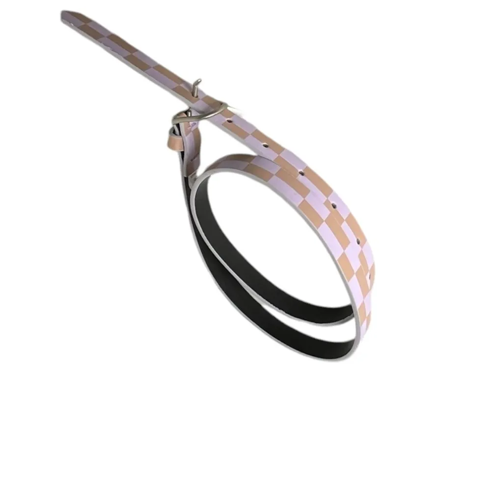 Checkered lavender‎ brown belt - Image 2