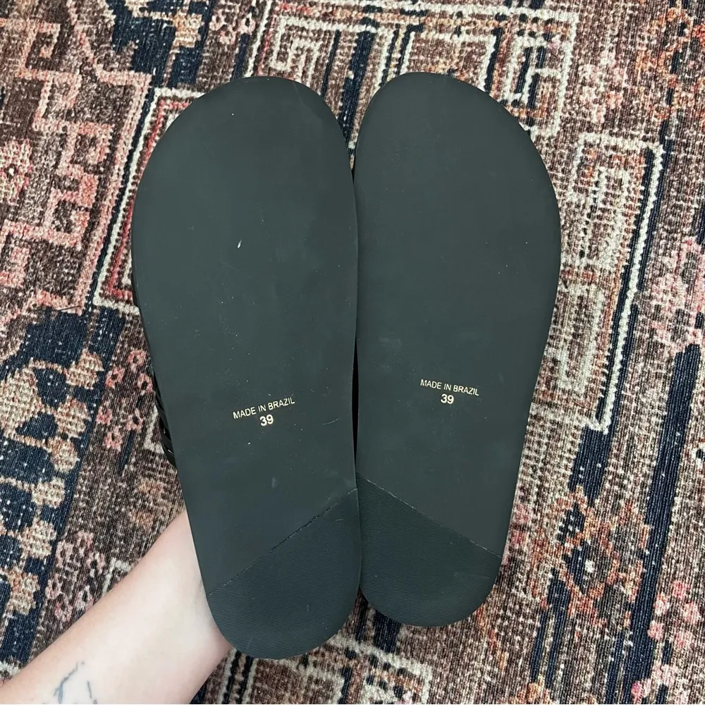 Intentionally Blank Brian Black Leather Slide Sandals 39 / US 8.5 - Image 9