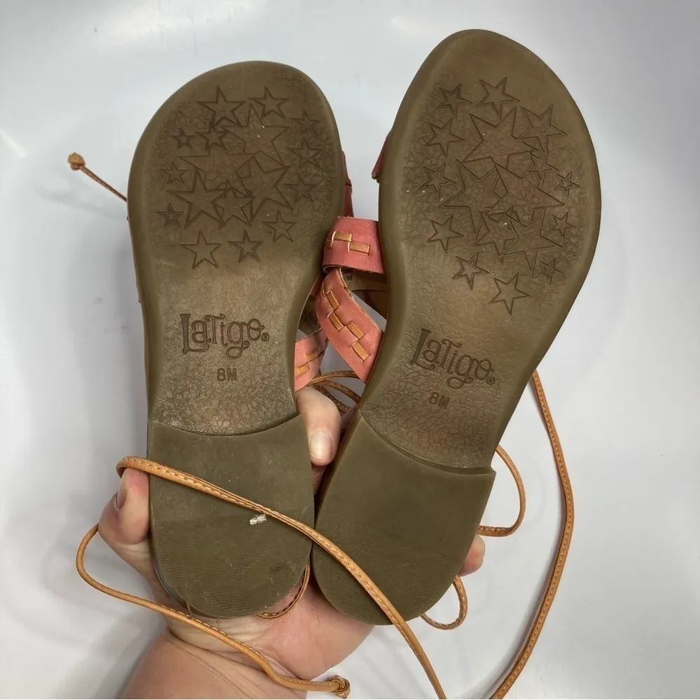 Latigo‎ gem leather sandals lace up size 8 - Image 7