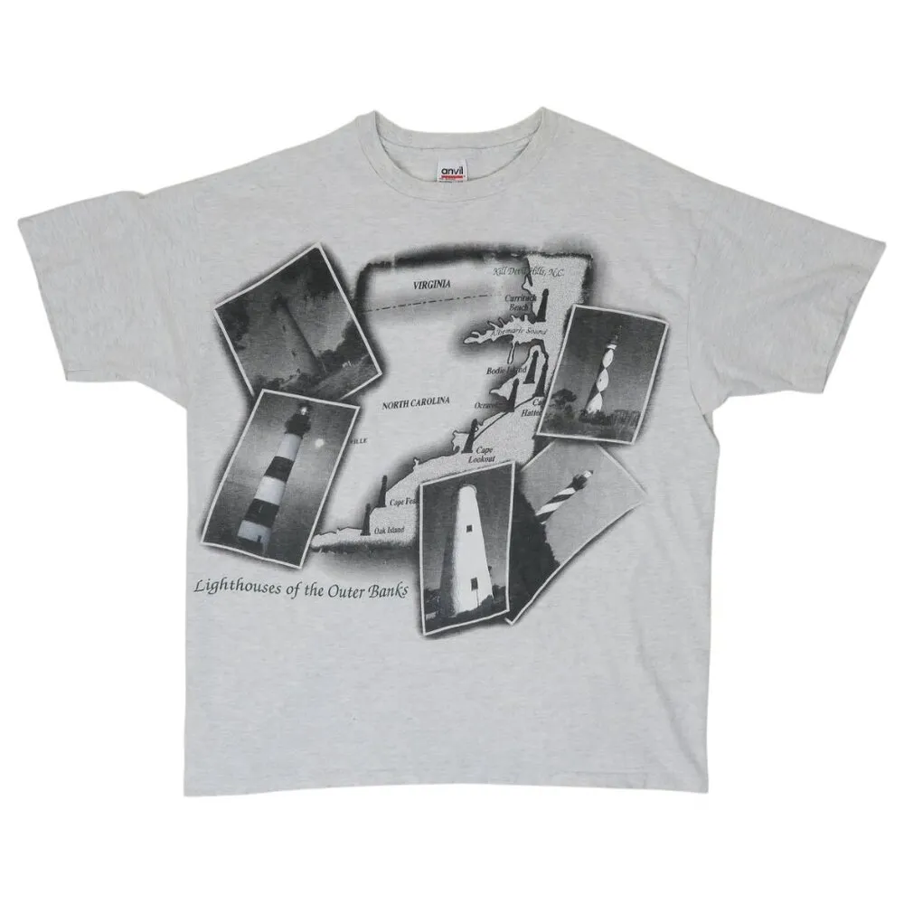 Vintage 80s Lighthouses of the Outer Banks Shirt - Image 2