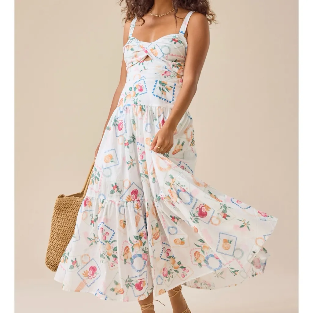 NEW Altar’d State Fruit Print Maxi Dress Size Small NWT - Image 2