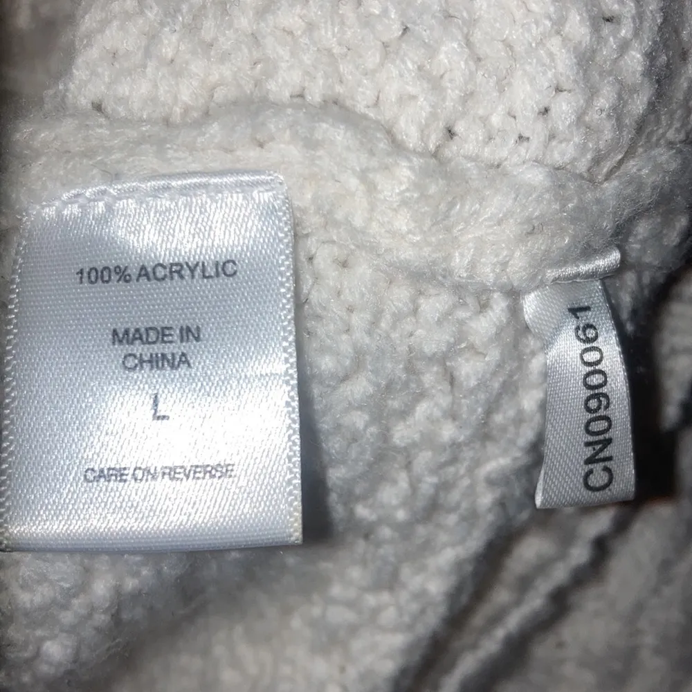 Cream White New York & Company Cowel Neck Sweater Size Large - Image 7