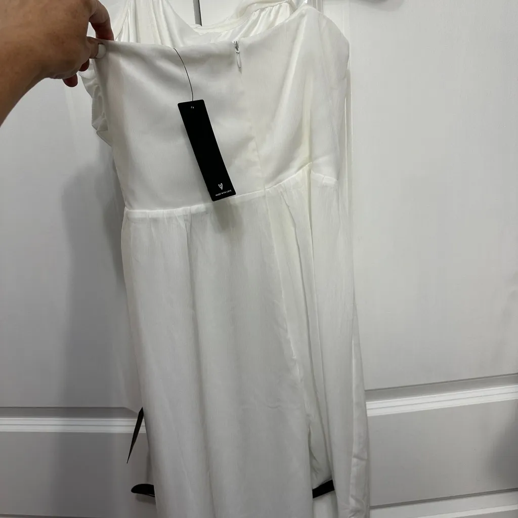 Lulu's Wedding ready‎ white jumpsuit NWT - Image 4