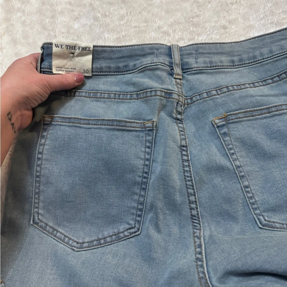 NWT We the Free People CRVY High Rise Super Skinny Jeans Size 30 - Image 5