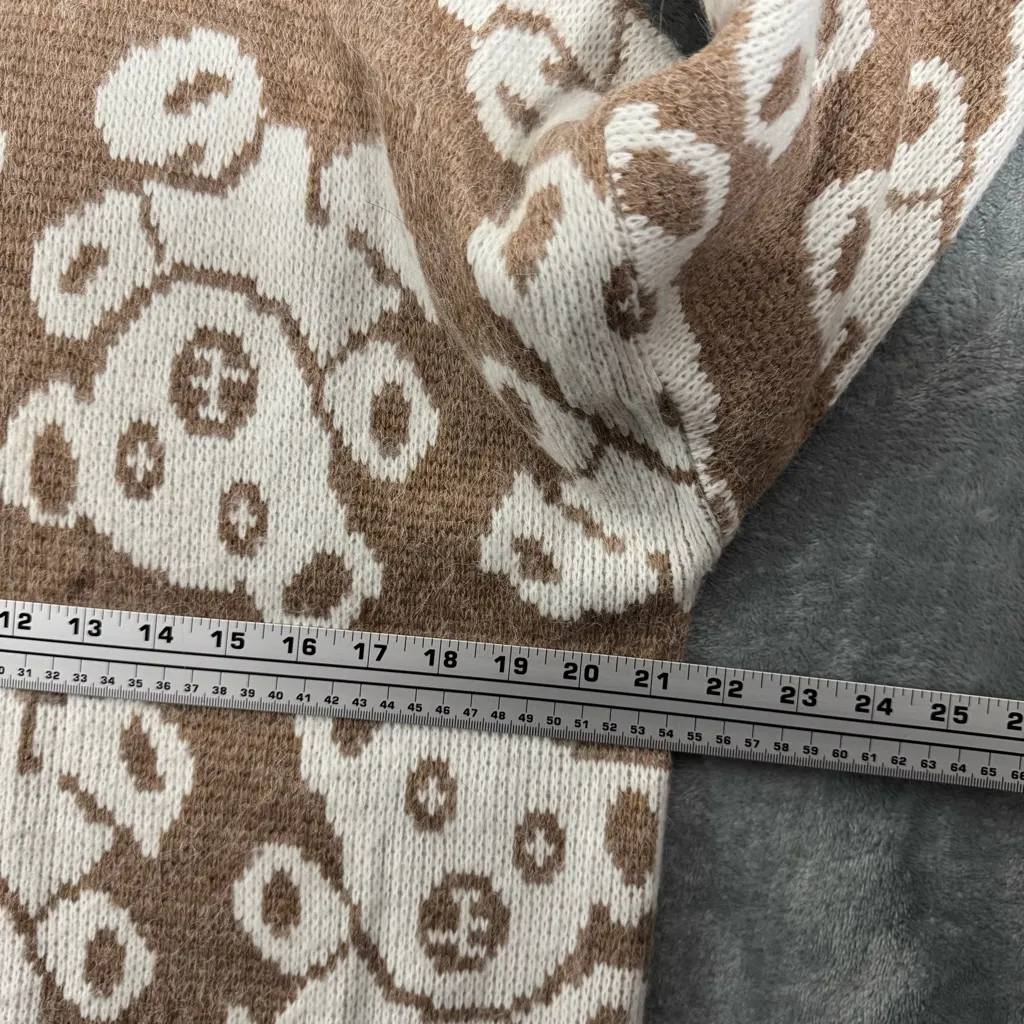 Vintage Needles & Yarn Teddy Bear Fluffy Knit Sweater Brown Size L - Image 12