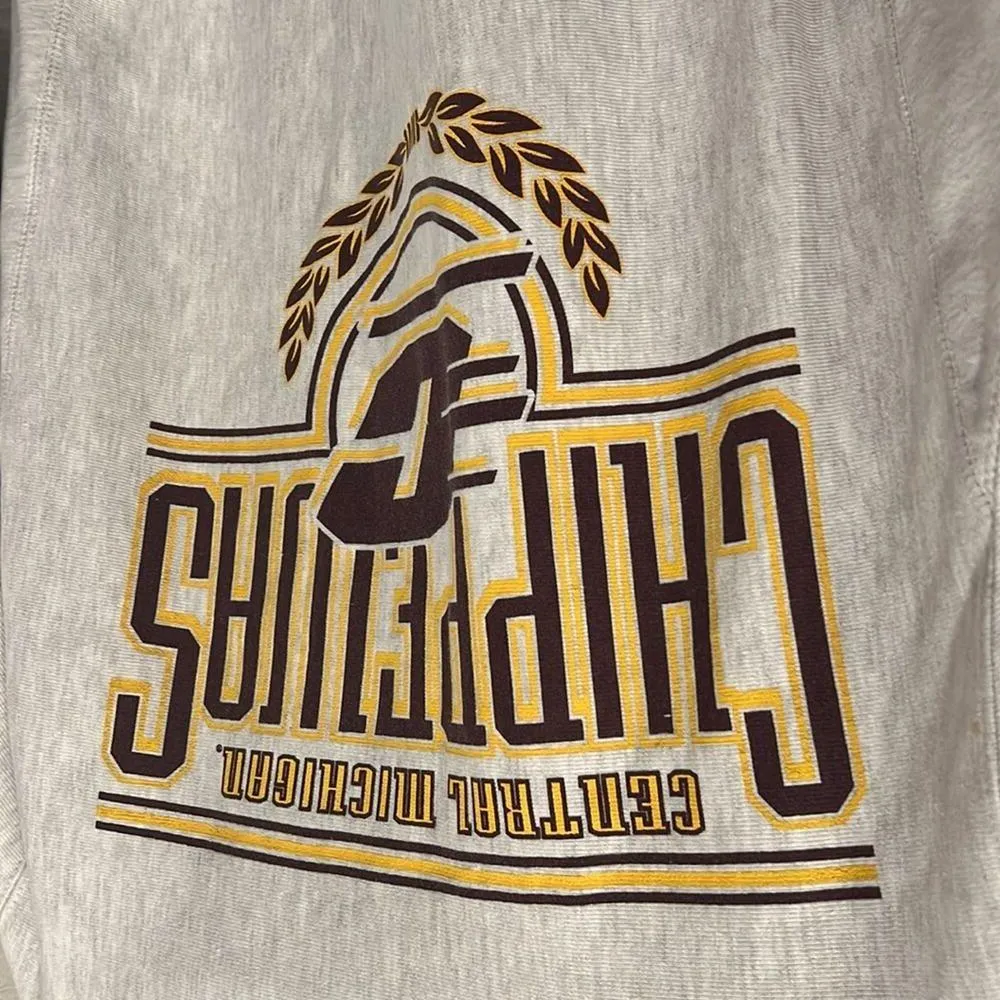 Champion Reverse Weave Central Michigan Collegiate Crew | Vintage Size Small - Image 2