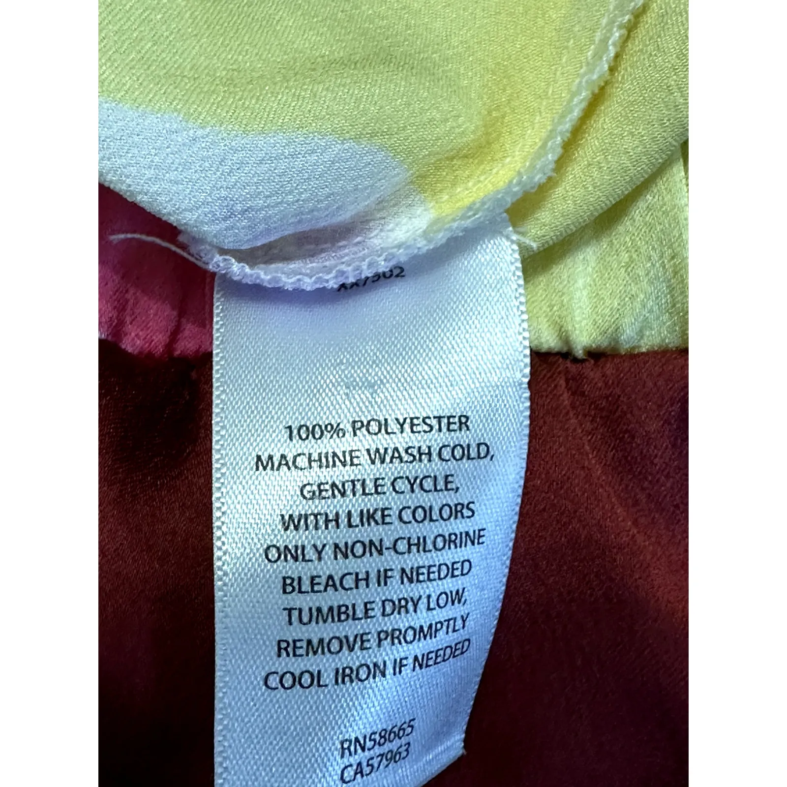 Open Edit Satin Blouse Short Sleeve Cut Out Back Multicolor Women's Medium NWOT - Image 8